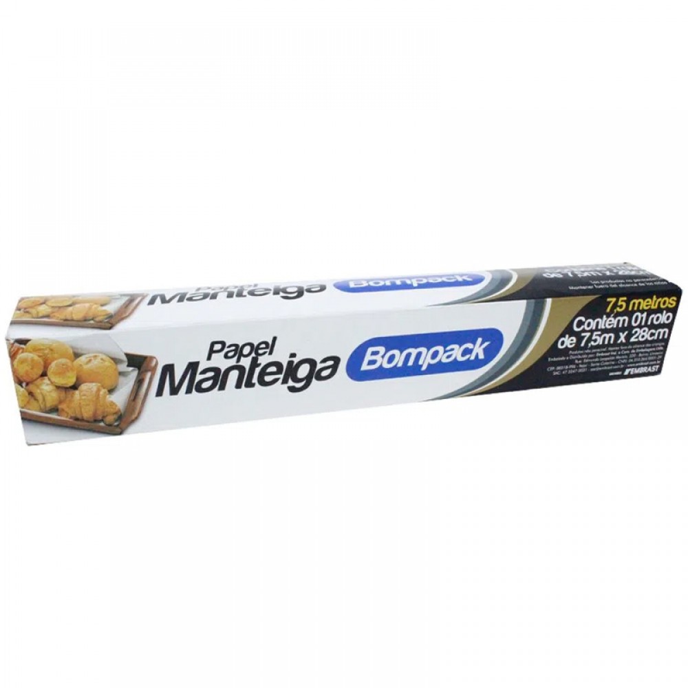 PAPEL MANTEIGA 28 X 7,5 BOMPACK