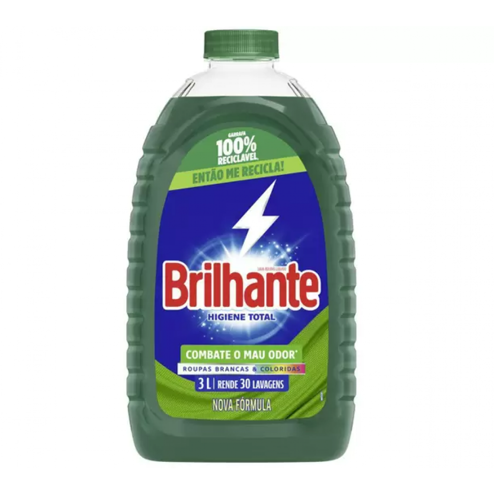 LAVA ROUPAS LIQUIDO HIGIENE TOTAL 3L BRILHANTE