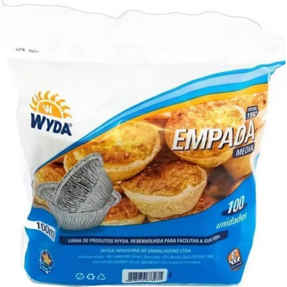 EMBALAGEM P/ EMPADA MEDIA 100ML WYDA C/100