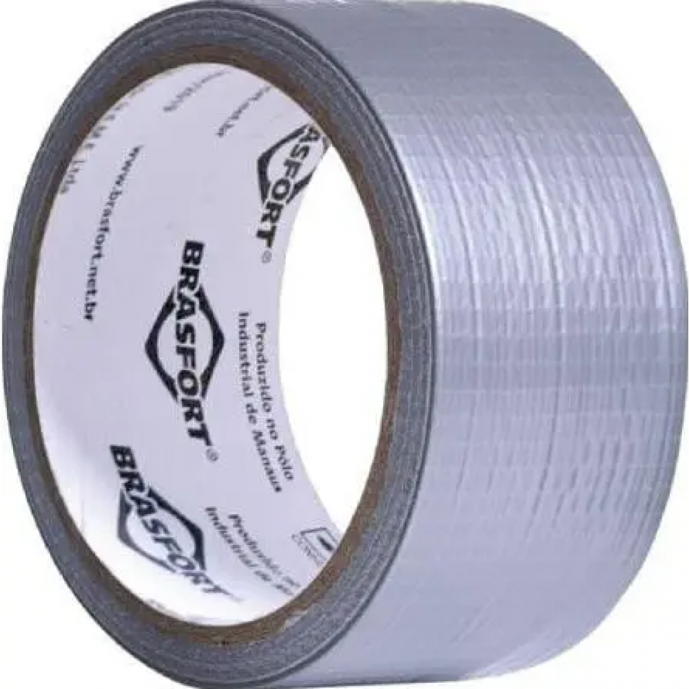 FITA ADESIVA CINZA SILVER TAPE 48MM X 45M BRASFORT