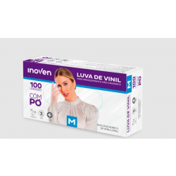 LUVA VINIL C/ PO MEDIA INOVEN C/100