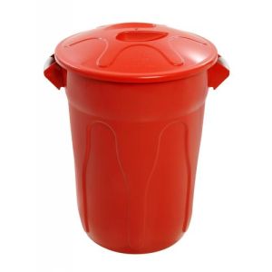 LIXEIRA PLASTICA C TAMPA VERMELHA 40L JSN