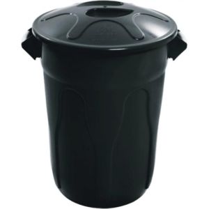 LIXEIRA PLASTICA C/ TAMPA PRETA 40L JSN