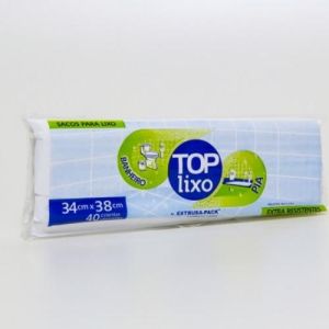 SACO LIXO PACK LIXO TOP BRANCO PIA C/40