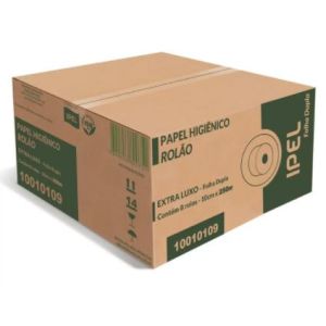 PAPEL HIGIENICO ROLAO EXTRA LUXO FOLHA DUPLA 250M INDAIAL C/08