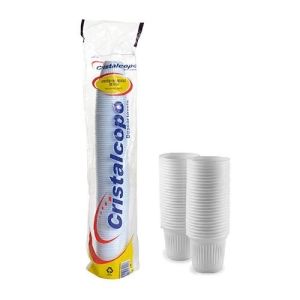 COPO DESCARTAVEL BRANCO 80ML CRISTALCOPO C100