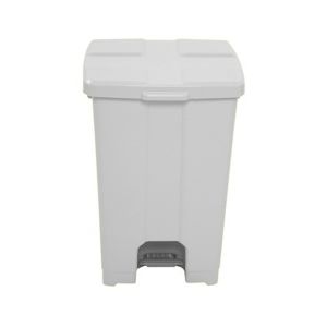 LIXEIRA PLASTICA C/ PEDAL BRANCA 60L JSN