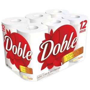 PAPEL HIGIENICO FOLHA DUPLA 30M DOBLE C/12