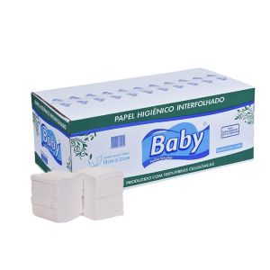 PAPEL HIGIENICO FOLHA SIMPLES INTERFOLHADO BABY C/10000